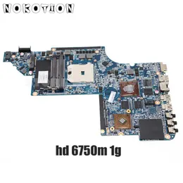 Placa -mãe Nokotion 645386001 666520001 Placa -mãe de laptop para HP DV76000 DV7T 17 polegadas Placa principal DDR3 AMD Socket FS1 HD6750M 1 GB