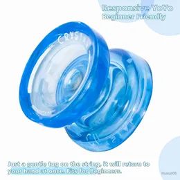 Yoyo Plus Crystal Responsive Yoyo Purpose Yo-Yo con cuscinetti non rispondenti di ricambio per Intermediate Blue