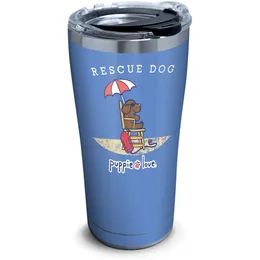 Puppie Love Rescue Dog 20 Oz من الفولاذ المقاوم للصدأ مع غطاء