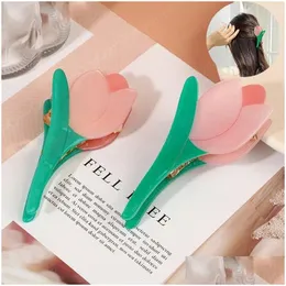 Grampos Chic Fairy Hair Claw Tip Arcylic Metal Korean Fashion Barrette Accessories For Women Girl Drop Delivery Jewelry Hairjewelry Dhnyx