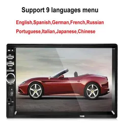 2 Din 7039039 inch LCD Touch screen car radio player car audio Car Stereo bluetooth multiple Languages Menu support backup c3687431