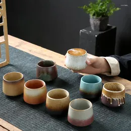 Cups Saucers 1pcs 200ml Retro Ceramic Coffee Cup Coarse Teacup Water Pottery Afternoon Tea Mug Breakfast Milk Mugs Wholesale