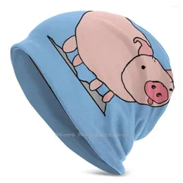 Berets Piggy By Kids Knit Beanie Hat Men Women Winter DIY Cap Porky Pig Animal Bad Art Cute Funny Farm