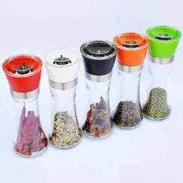 Mills Kitchen Creative Glass Pepper Grinder Portable Powder Hine Grov Saltkryddor Bottle VTKY2250 Drop Delivery Home Garden Dini DHI8C