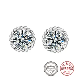 Luxury Moissanite Diamond Crown Earrings Sterling Silver 925 Jewelry Gift for Teacherday Mother Women Stud Earrings