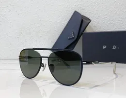 Neue Luxus-Designer-Sonnenbrille für Herren, quadratisches Metall-Brillengestell, Spiegel-Design, Show-Typ, coole Sommer-Damen-Oval-Sonnenbrille, Herrenmode-Accessoires-Box