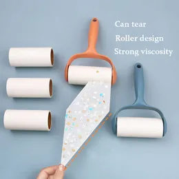 Lint Rollers Brushes Tearable Roll Paper Sticky Roller Dust Wiper Pet Hair Clothes Carpet Tousle Remover Replaceable Cleaning Brush Accessories Z0601