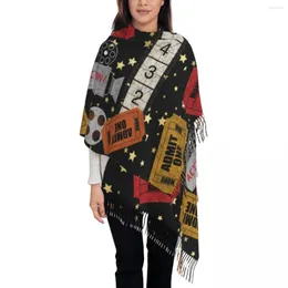 Шарфы винтажный фильм ночи шарф упаковки Женщины длинная зима падение теплое блокнот