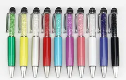 2 in 1 Ballpoint Pen Crystal Diamond Screen Capacitive Touch Stylus for Samsung HTC Mobile Phones Tablet PC3434366