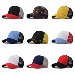 Ball Caps Cross-Border 2023 Foreign Trade Multi-Color Classic Cotton Mesh Cap Simple Color Matching Breathable Baseball Light B