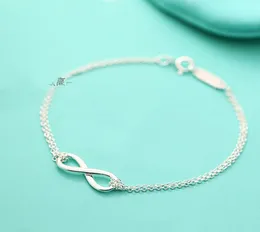925 Silver Designer love Bracelet charm Bracelets Couple Vintage Luxury Luck infinity Hearts pendant Bracelet For Womengirl Logo 3709424