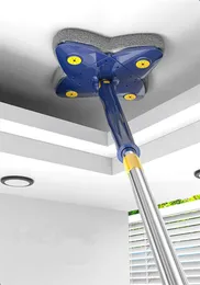 Mop Twist Mop pieghevole Selfwringing 360 Lavaggio a mano libera Spremere Xtype Glass Soffitto Scala Polvere Angolo Home Clean Strumento multiuso 230531