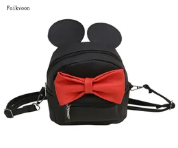 Foikvoon Mini Girls Bags Women Backpack PU Leather Fashion Girls Backpacks Small Cute Color Woman Backpacks Y181008048344836