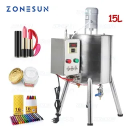 ZONESUN Lipstick lipgloss lip gloss Heating Filling Machine Mixing Heater Tank Hot For Chocolates Crayon Handmade Soap Fillier