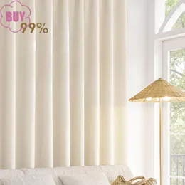 Curtain French Curtains For Living Dining Room Bedroom Luxury Cream Chenille Villa Study Balcony Full Blackout Window