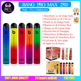 Bang xxl switch duo pro max Disposable vape Pen Device Electronic Cigarettes starter 2500 Puffs 1100mAh Power Battery Pre-filled 7ml GUNNPOD GEEK BA