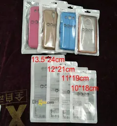 Сумки для Zip Locks Retail Package Clear Transparent Bag Сотовой телефон для iPhone 7 Samsung S8 Case Plastic Packing Bags Hang Hole P3508167