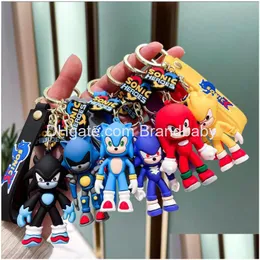 Jewelry Cute Cartoon Toy Sonic Key Chain Holder Car Keys Ring Mobile Phone Bag Hanging Accessories Drop Delivery Baby Kids Maternity Otirq