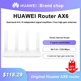 Routers New 5G Huawei WiFi AX6 WiFi Router Dual band WiFi 6+ 7200Mbps 4k QAM 8 channel signal Wireless Router 2.4G 5G Mesh Harmoney OS