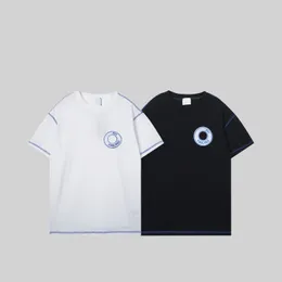 디자이너 남성용 티셔츠 흑백 체크인 스트라이프 브랜드 전쟁 말 자수 알파벳 100% 면화 조용한 슬림 한 캐주얼 셔츠 거리 최고 품질 3xl#99