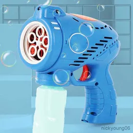 Sand Play Water Fun Electric Bubble Machine Flash Light Music Kid Automatic Blower Soap Bubbles Maker Gun for Children Outdoor Toy