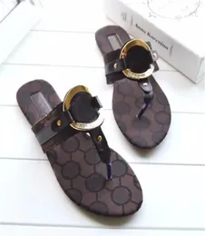 Women Beach slippers Summer fashion woman flip flops leather lady Slipper Flat Ladies Comfortable sandals G818118945998