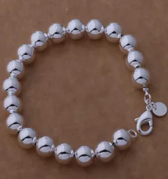with tracking number Top 925 Silver Bracelet 10M hollow beads Bracelet Silver Jewelry 20Pcslot cheap 15595355044