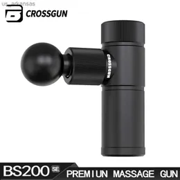 CROSSGUN Massage Gun Electric High Frequency For Fitness Slimming Body Deep Muscle Relaxation Neck Back Leg Mini Fascia Massager L230523