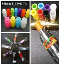 Silicone Mouthpiece Cover Rubber Drip Tip Silicon Disposable Universal Test Tips Cap with Individually Package For 510 thread atom4819867