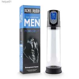 Elektrische Penispumpe USB-Ladegerät Automatische Vakuumpumpe Männlicher Penis Extender Penis Erektionstrainer Werkzeug Mann Masturbator Cup L230518