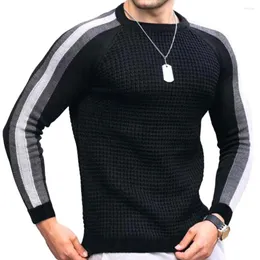 Herrtröjor män stickade trendiga fina beröring stickning tröja super mjuk avslappnad passform för datering