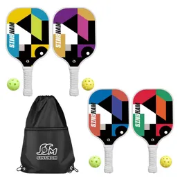 Tennis Rackets Pickleball Paddles Set Graphite Carbon Surface Honeycomb Core Lightweight 230531