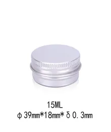 15ml Empty Aluminum Bottle Containers Jars 15g Metal Tea Tin Box Cans 15 ml g Balm Nail Derocation Crafts DAB Wax Packaging Cases3586393