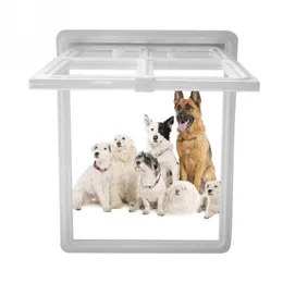 Ramps Automatic Magnet Lockable Plastic Pet Dog Cat Door for Screen Window Security Flap Gates Enter Freely Plastic Pet Dog Cat Door