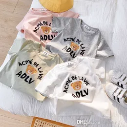 Barns underlag T-shirt 2023 Spring Korean Edition Small Roll Children's Wear Boys 'Short Baby Cotton T-shirt