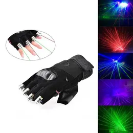 Maski imprezowe RGB laserowe rękawiczki Multi -Line 4pcs Disco DJ Beam Stage Light for Finger Dancing Show Halloween Rave Nightclub Club 230601