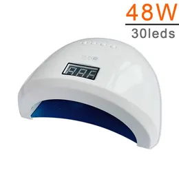 Nail Dryers SUNone 48W LED UV Nail Dryer For Gel polish Curing Lamp 110V-220V Nail Machine For Nail Art Tool 230531