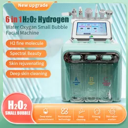 Máquina de belleza de mantenimiento y cuidado de la piel con hidrodermatoración liviana y portátil 6 en 1 con chorro de oxígeno de agua Hydro Diamond