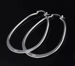 Billiga 925 Sterling Silver Plated Large Hoop örhängen Top Quality Fashion Jewelry for Women 6442193