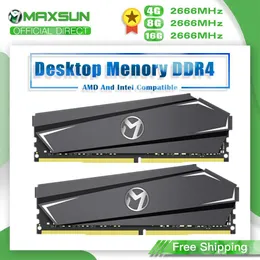 RAMs MAXSUN PC Memory Ram DDR4 4GB 8GB 16GB 2666MHz 3year Warranty 1.2V 288Pin Interface Memoria Rams DDR4 Module Computer Desktop