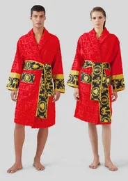 High Quality Cotton Men Women Bathrobe Sleepwear Long Robe Designer Letter Print Couples Sleeprobe Nightgown Winter Warm Unisex Pajama2023