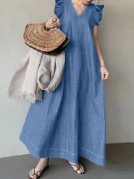 Grundläggande casual klänningar Style Women's Long Dress in Spring Summer of Fashionable and Simple in Korea Casual and Elegant Dress Robe A-Line 230531