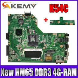 Материнская плата Akemy K54C REV 2.1 Материнская плата ноутбука для Asus K54C X54C K54L Mainboard PGA989 с HM65 DDR3 4GRAM