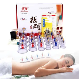 Items 24 stks Zuignappen Anti Cellulitis Vacuüm Massage Potten Hansol Cupping Therapie Set Guasha Massage Voor Body Ventosas Masaje Plastic