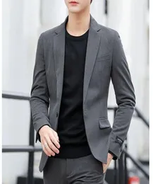 Men039s Suits Blazers 2021 Fashion Men Solid Color Blazer Coat Slim Suit Korean Style Casual Business Daily Jackets S4XL Ove6040806