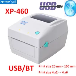 الطابعات Xprinter460b 108 مم كحد أقصى عرض طابعة باركود ترويش حرارية مباشرة لطباعة ملصق الشحن DHL FedEx USPS EMS 100*100/150