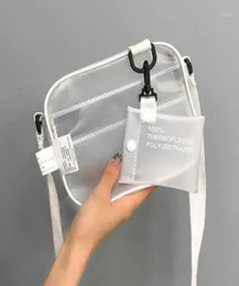 Waist Bags Causual PVC Transparent Clear Woman Crossbody Shoulder Bag Handbag Jelly Small Phone Wide Straps Flap18106492