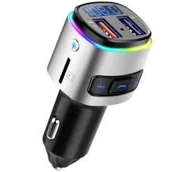 BC41 Car audio MP3 player FM transmitter U disk TF card music Bluetooth receiver hands calling USB QC30 charger1066848