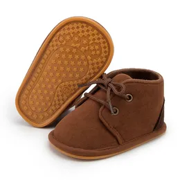 Baby Shoes Boys klasyczny bawełniany bez poślizgu gumowy miękki gumowy gumowy maluch dziewczynek botki niemowlę