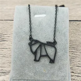 Pendant Necklaces Origami Chow Necklace Charm Female Male Gift Fashion Women Jewellery Geometric